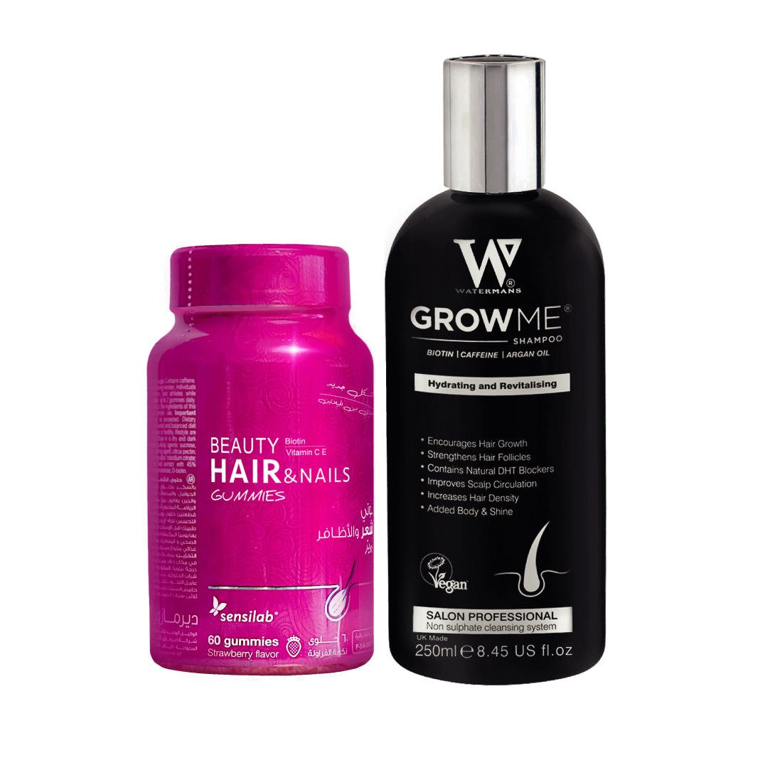 Hair Thickening and Growth Kit - GrowMe Shampoo + Beauty Gummies