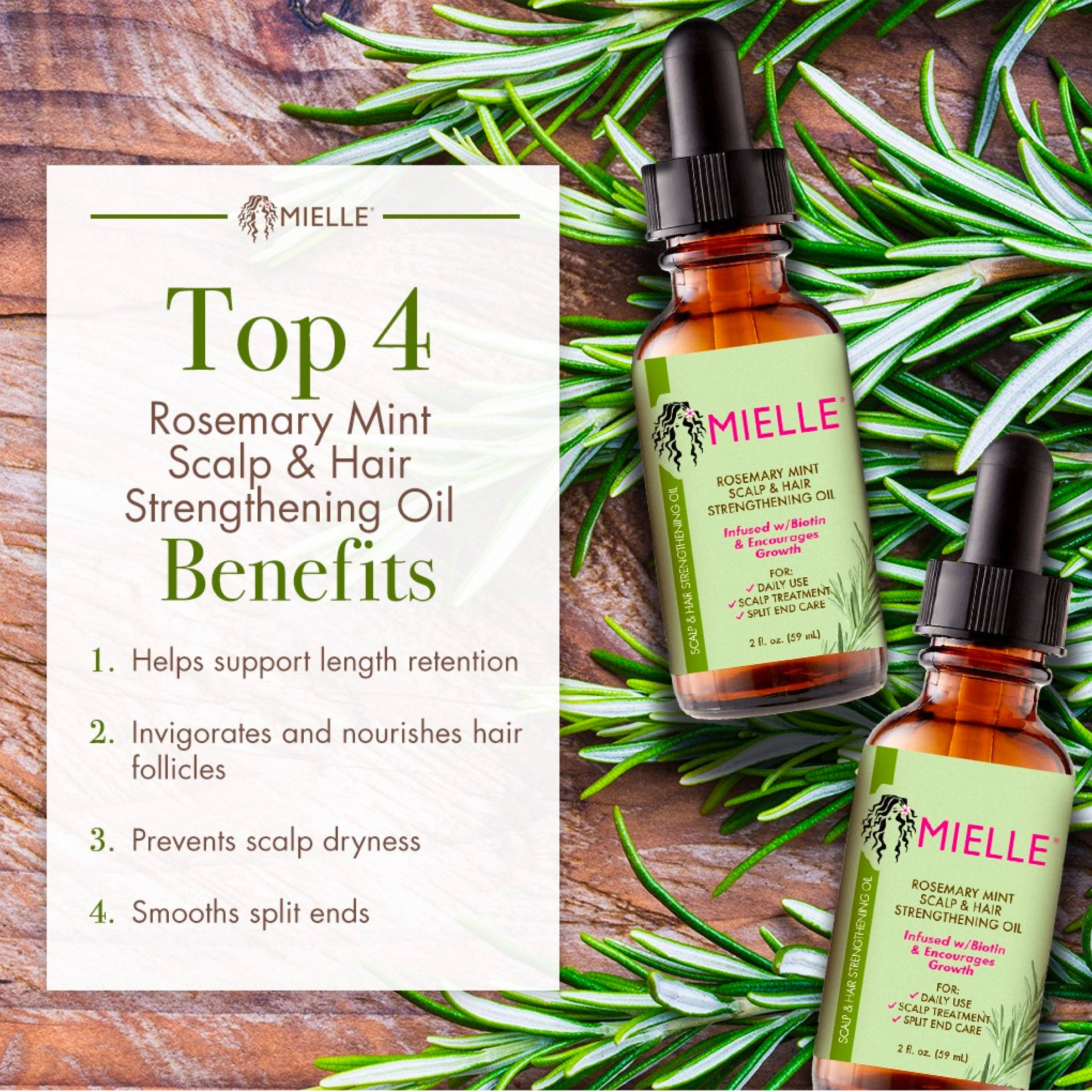 Mielle Oil with Rosemary and Peppermint For Hair