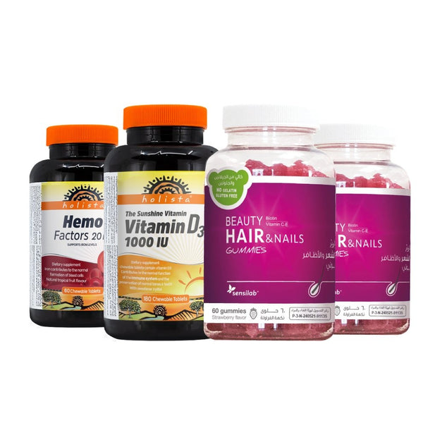 باقة فيتامينات إيقاف تساقط الشعر 60 يوم