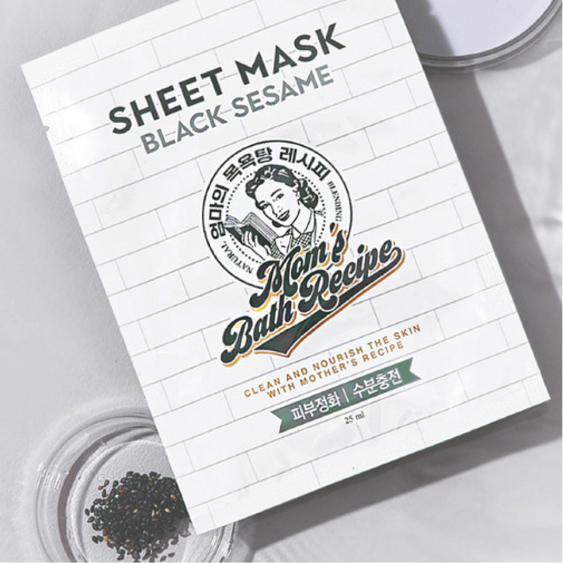 Mom's Bath - Black Sesame Sheet Mask - 1 Sheet 