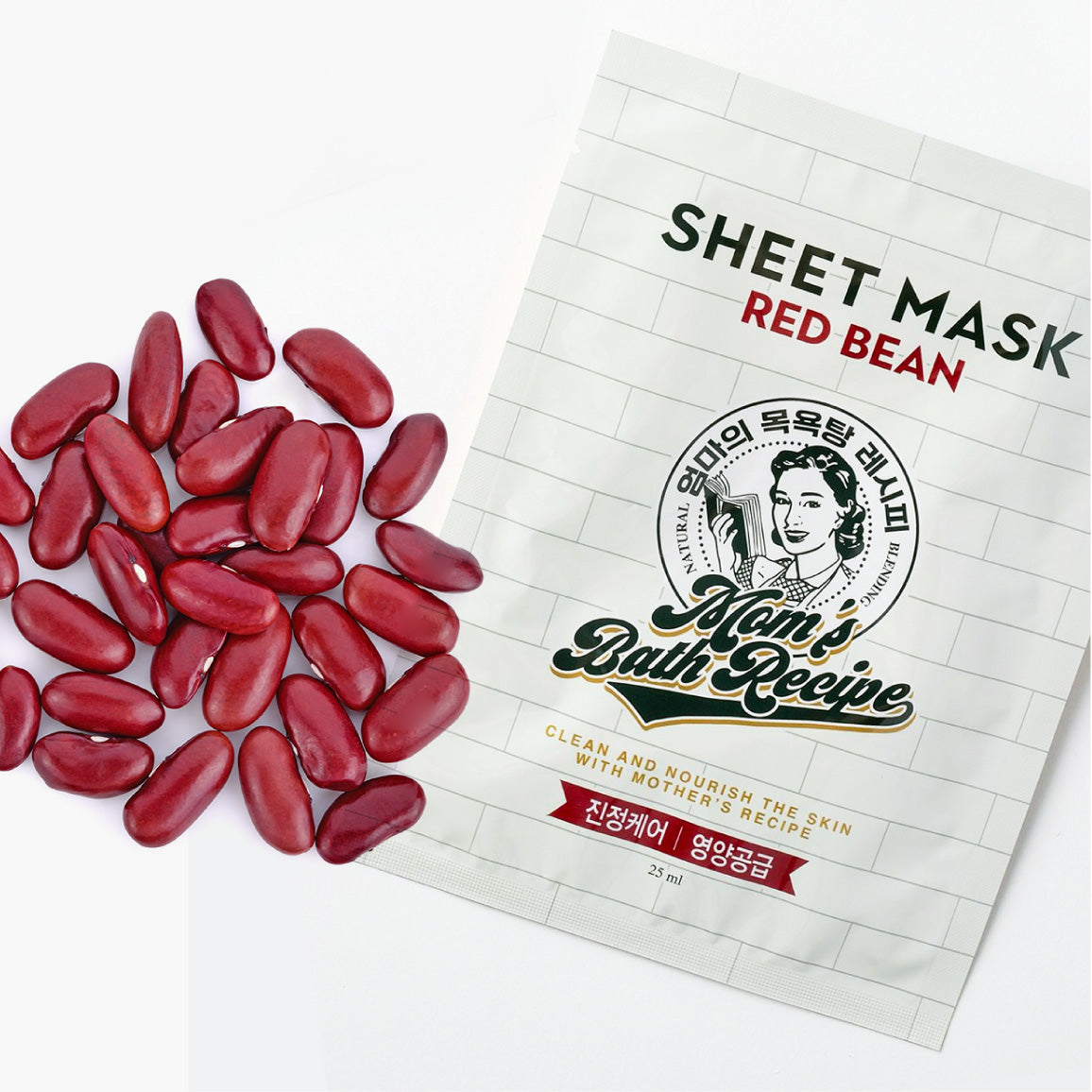 Mom's Bath - Red Bean Sheet Mask - 1 Sheet