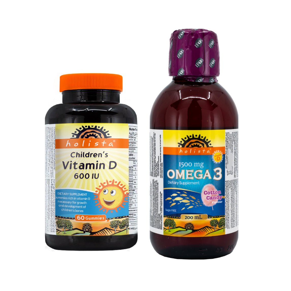باقة النمو الأساسية فيتامين د و أوميجا 3 للأطفال - متجر ديرمازون الالكتروني - Dermazone Store